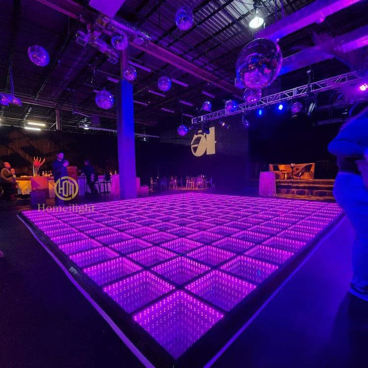 3D Mirror Abyss LED Dance Floor for Night Club Bar Wedding Panel