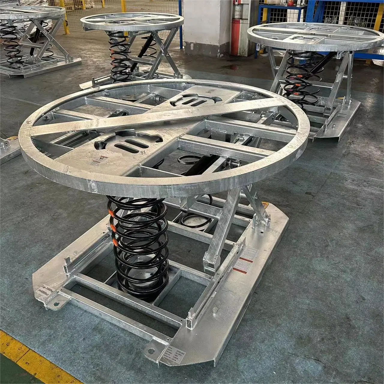 Vlift 2ton Tablas de elevación eléctrica de la plataforma circular de la primavera de la plataforma de venta