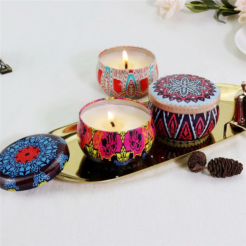 Exotic Customs Design Metal Candle Holder with 100% Soy Wax