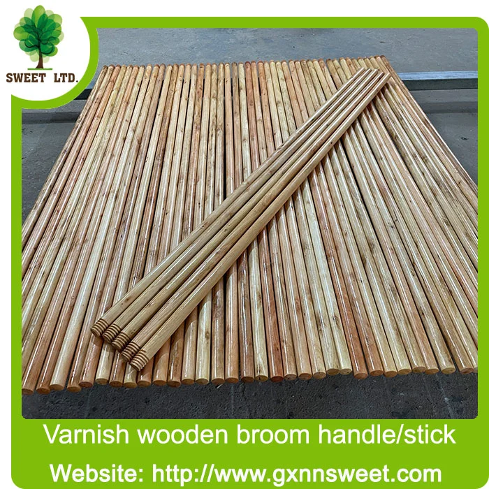 Eucalyputs Woood Making High quality/High cost performance  Mop Stick Varnish Broom Handle Wooden Broomstick