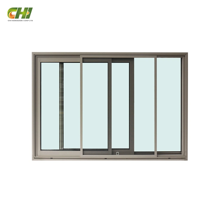 UPVC horizontale/PVC Petit fer résidentiel de la vitre coulissante de double vitrage aluminium fenêtres coulissantes en polycarbonate