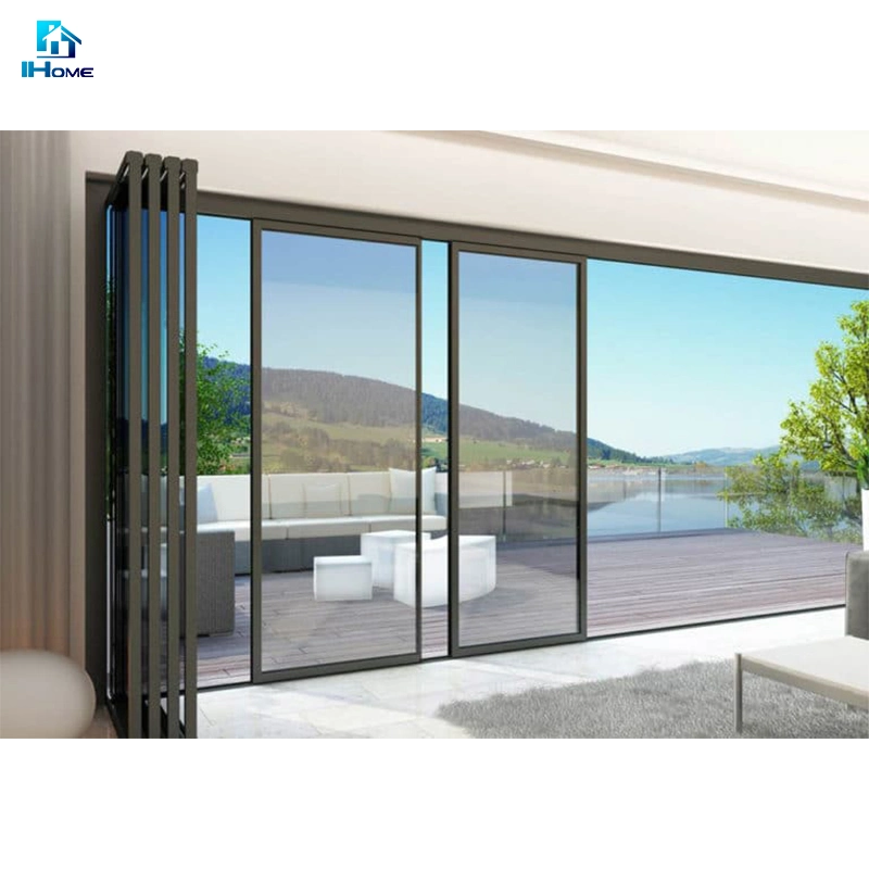 Aluminum Paronamic Patio Accordion Doors Folding Supplied 2 Door Bi Fold Doors