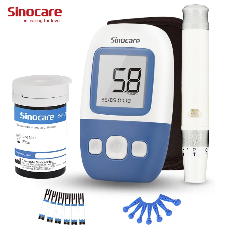 Sinocare Accurate Quick Check Blood Glucose Meter Safe Aq Angel for Blood Sugar Test