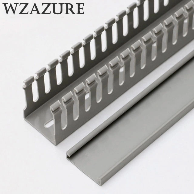 Slotted Type Fire Resistant Cable Wire Duct Perforated PVC Slotted Cable Trunking for Safety Using