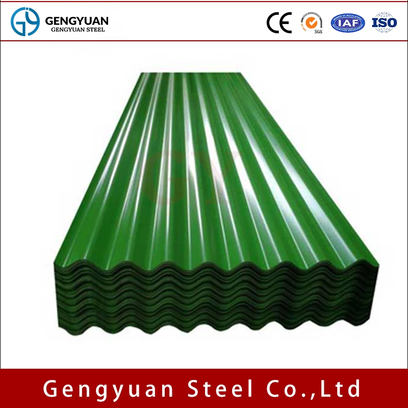 Chapa de metal galvanizado de alta qualidade para telhado, folha de aço corrugado PPGI para telhado de zinco/folha de telhado de ferro.