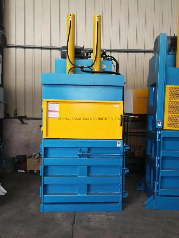 High Efficiency Hydraulic Double Chamber Vertical Clothing Baler for Textile Cartoon Plastic Recycling Machinery