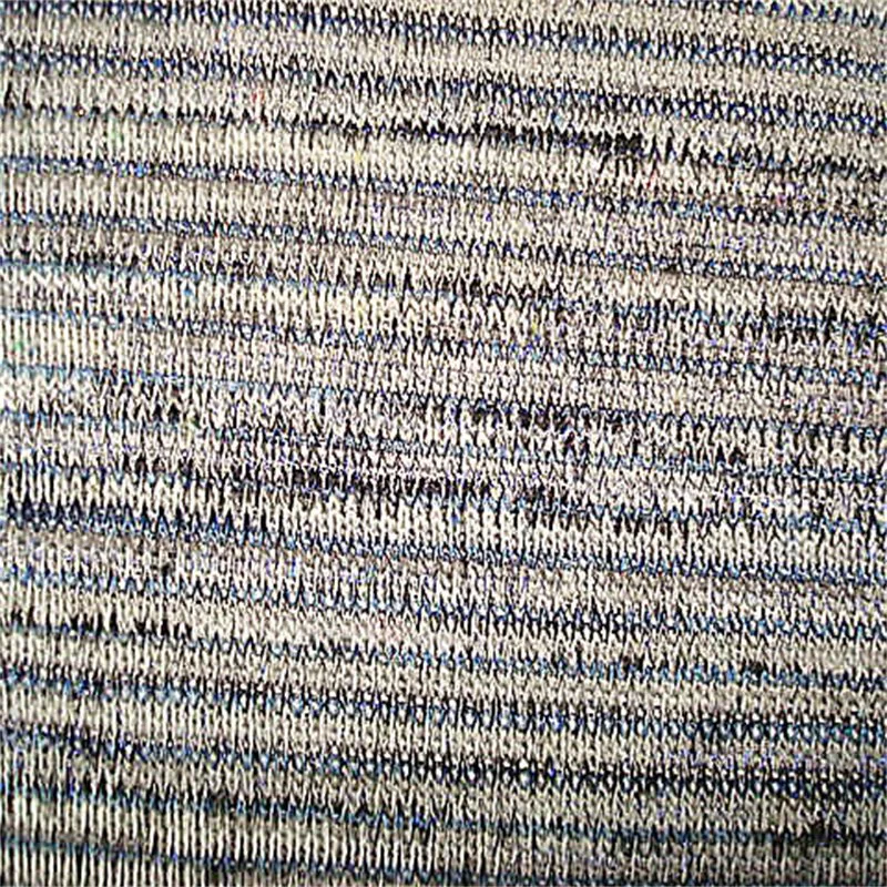 Hacci Thick Needle Stretch Silver Thread Jersey Fabric