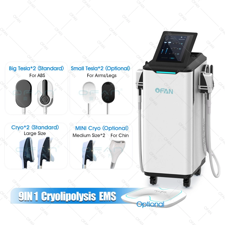 Ofan Slim Body Contouring Bodi Estimulador muscular Cryolipolysis RF adelgaza la máquina de EMS