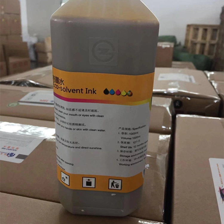 1L Packing Gongzheng Eco Solvent Ink for Gongzheng Thunderjet Printer Vinyl Flex Sticker PVC Pet Printing Ink Pigment Ink for Digital Printer Made in China