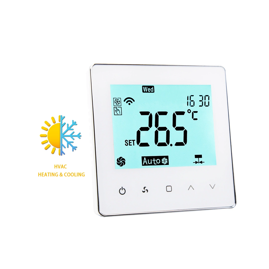 Air Conditioner Fan Coil Weekly Programmable Tuya WiFi Modbus Smart Room Thermostat