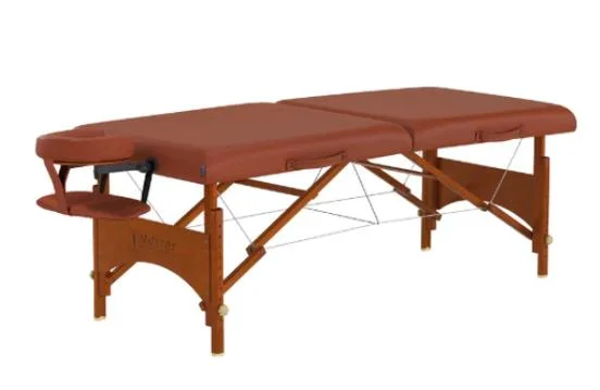 Мебель для ухода за лицом 2-секционная деревянная массажная таблица Портативный ПУ Кровать салона красоты