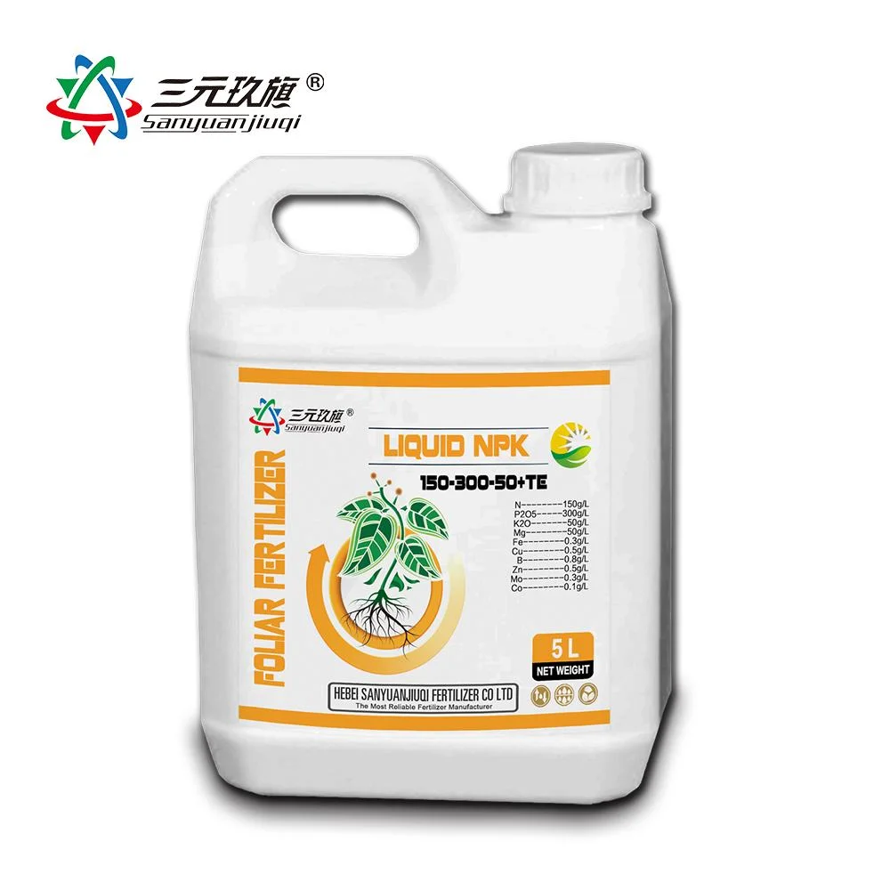 E fertilizante líquido de pulverização foliar de NPK 150-300-50+Te