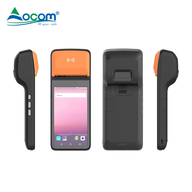 الجهاز الطرفي للأجهزة المحمولة الصغيرة المحمولة المزودة بتقنية NFC POS من Android مع طابعة حرارية