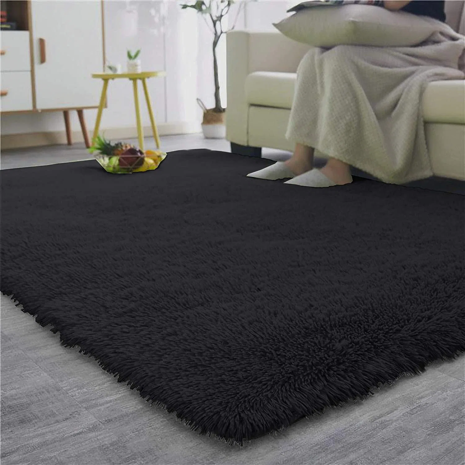 Tapis ultra-doux tapis à poils longs pour salon de chambre, tapis moderne en peluche Fuzzy et Shaggy pour fille Room Boys nursery Kids salle de jeux Décoration maison