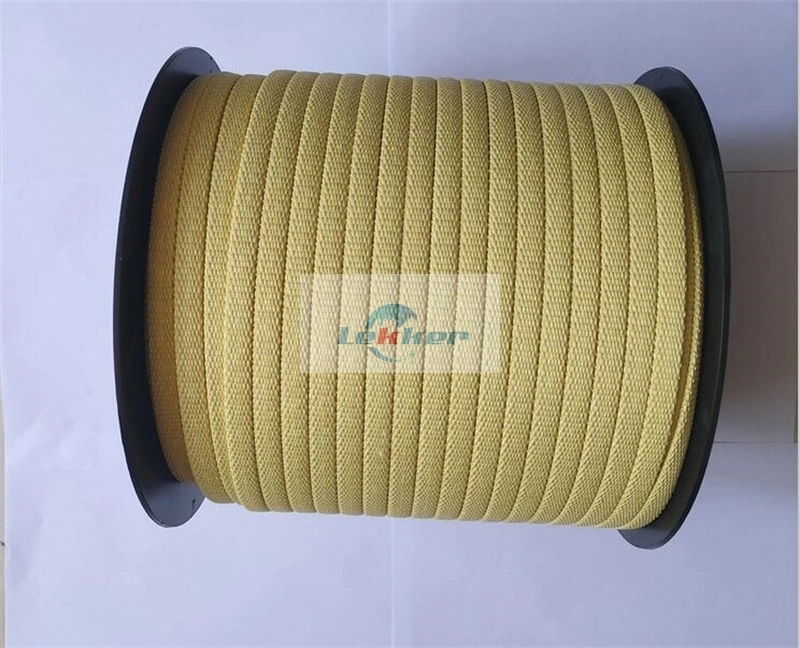 Plat/Square Corde Kevlar/aramide corde du rouleau pour le verre four de trempe avec haute résistance et Anti-Abrasive