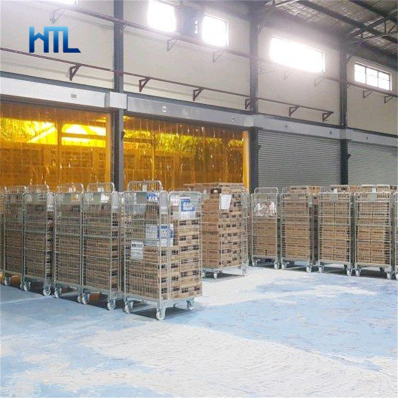 Warehouse Collapsible Mobile Industrial Durable Wire Mesh Metal Roll Container