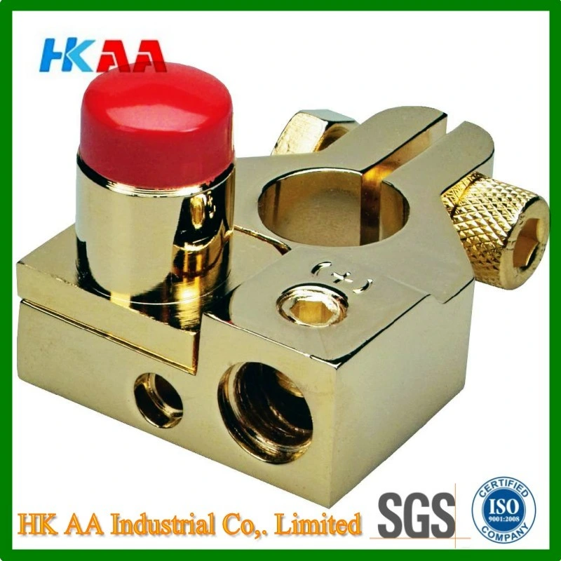 Customized High quality/High cost performance Gold Plated Brass Car Battery Terminal Adapter