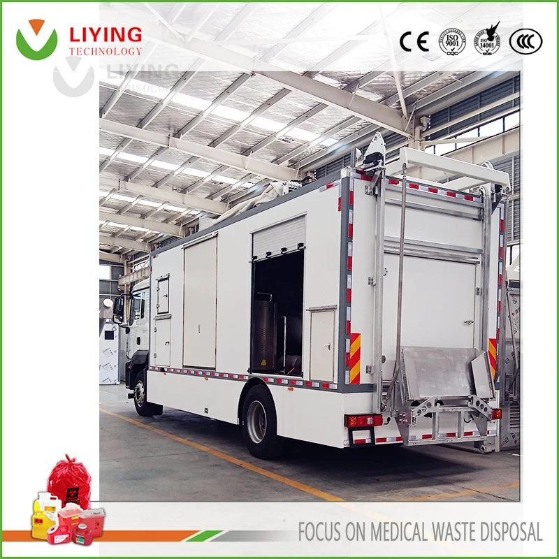 Harmless Medical Waste Microwave Disinfection Methods Mobile Disposal Treatment Equipment