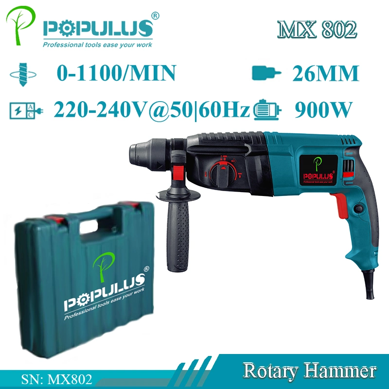 Populus nueva llegada martillo perforador de Calidad Industrial Power Tools martillo eléctrico 900W