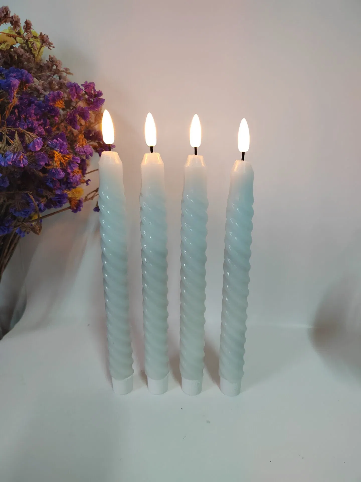 Christmas Color LED Flameless Moving Wick Rod Wax Candle Light for Wedding, Gift, Decoration