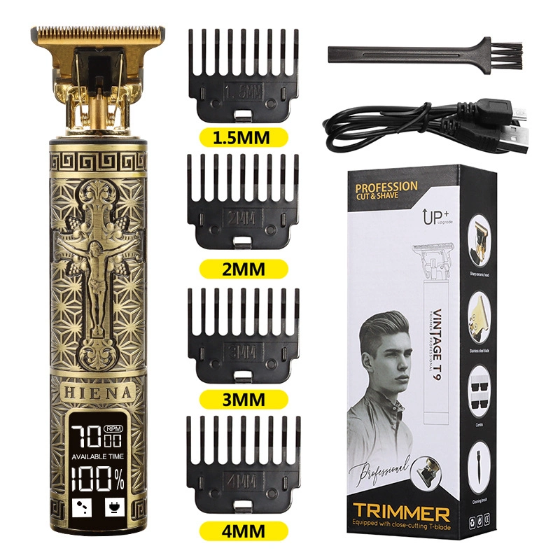 USB Wiederaufladbare T9 Baldheaded Hair Barber Electric Hair Trimmer