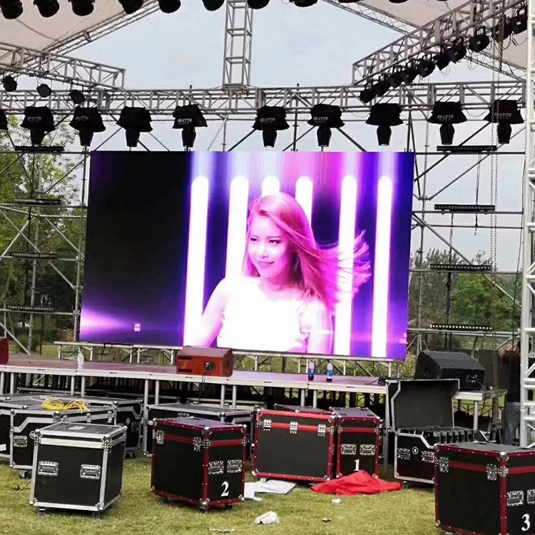 Eventos Die-Cast Aluminium Rental LED Sign Video Screen Smart P3.91 Visor digital a cores