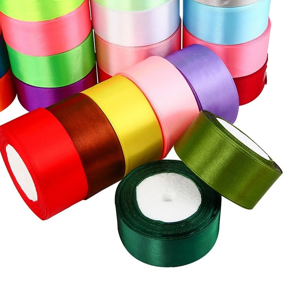 Manufacturer Wholesale/Supplier Ribbon Satin, 2cm Drak Green Single Face Satin Gift Ribbon