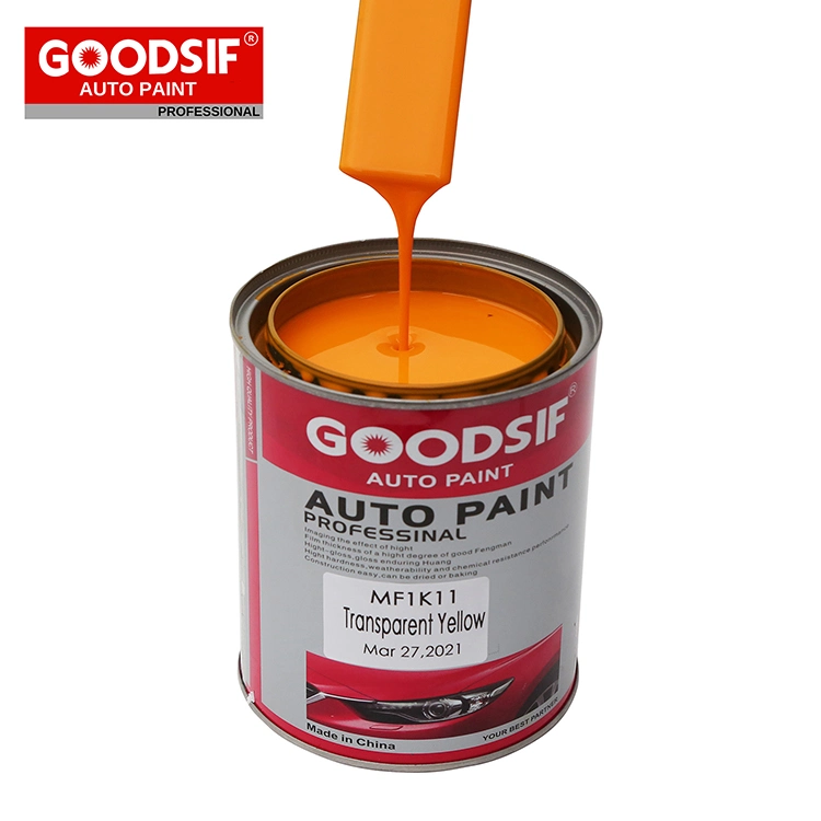 Auto Refinish 1K Pintura sólida Blanco Precio Goodsif Fabricante Acrílico Pintura de automóvil de automóvil de base Coat Auto primer