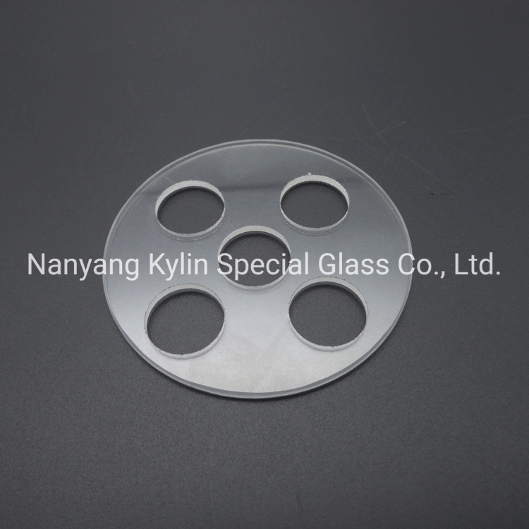 Customized Shape Transparent Quartz Glass Plate Borosilicate Glass Panel with Hole