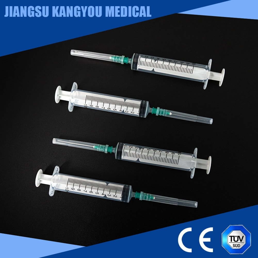 Manufacturer Supplier Sterile 3 Part Luer Slip Safety Disposable Plastic Syringe with Needle