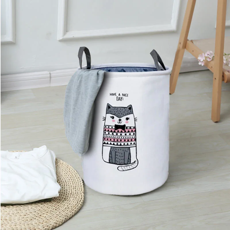 New Custom Toy Thickened EVA Basket Household Storage Laundry Basket Foldable Fabric