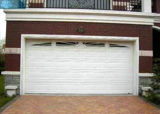 Residential Customized Colour Coated Steel with PU Infilled Automatic Sectional Garage Door