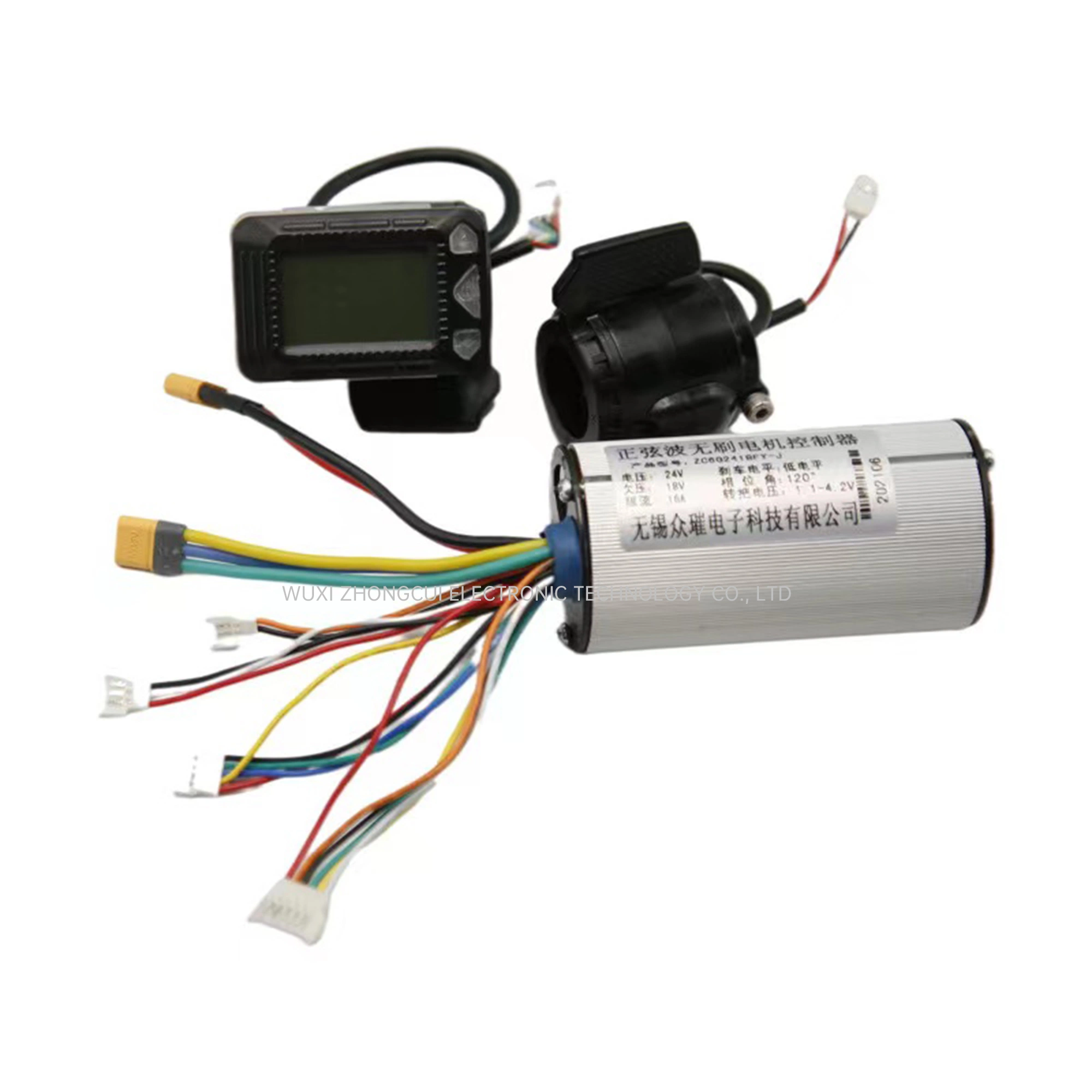 24V 36V 48V 250W 350W Contrôleur de moteur double à batterie au lithium sans balais DC avec panneau d'affichage à cristaux liquides pour scooter électrique.