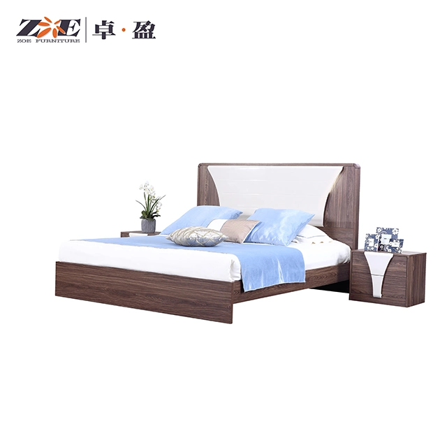 New Design Wooden Hotel Bedroom Set with LED Light