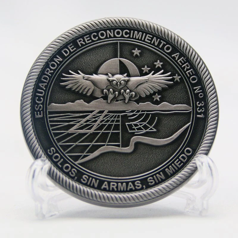 Moedas de desafio de artesanato de metal personalizadas da fábrica da China Presente promocional Distintivo de honra militar com design gratuito