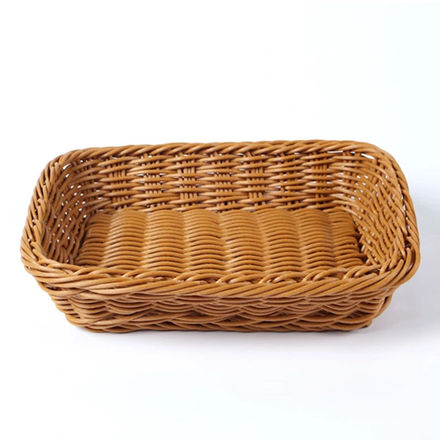 Supermarket Home Plastic Rattan Bread Gift Fruit Basket