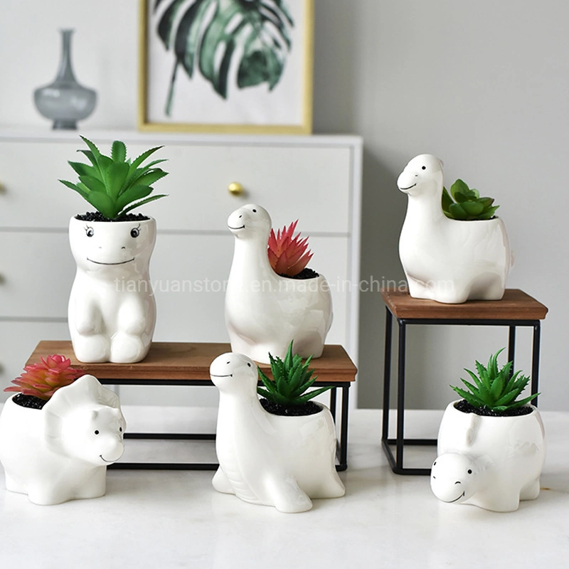 Ceramic Small Animal Succulent Plant Pot for Home/Office