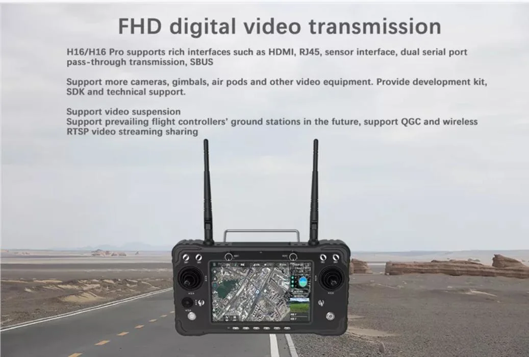 Skydroid H16 PRO 30km telecomando 2,4 GHz 1080P Vídeo Digital Transmissão controlo remoto de drone agrícola H16 PRO de 30 km telecomando 2,4G