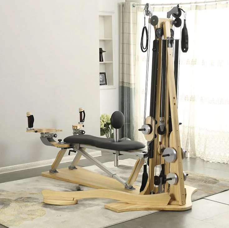 PRO Yoga Body Building Gym Home Fitness Equipment Maple Wood Pilates Reformers Bed Machine Pilates Pulley Tower Combination Unit -Pilates Equipment