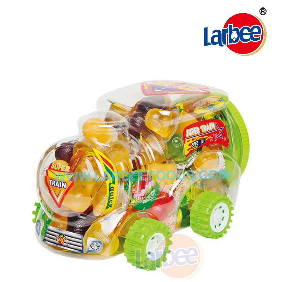 Halal Food Larbee Wholesale/Supplier 16.5g Fruit Jelly in Train Car