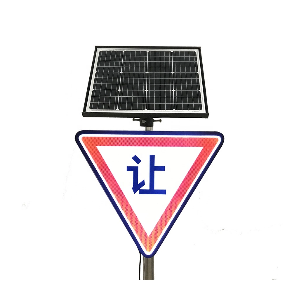 Customer Design Solar Powered LED Traffic Warning Sign Board