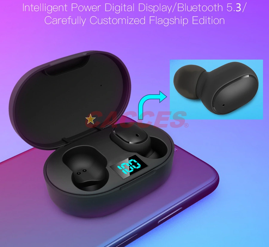 Écouteurs sans fil Bluetooth 5.3 Casque sport Binaural mini chaîne stéréo Tws casque Bluetooth de lumière dans l'oreille libre de détection de TWS Écouteurs étanche IPX4,qualité HiFi