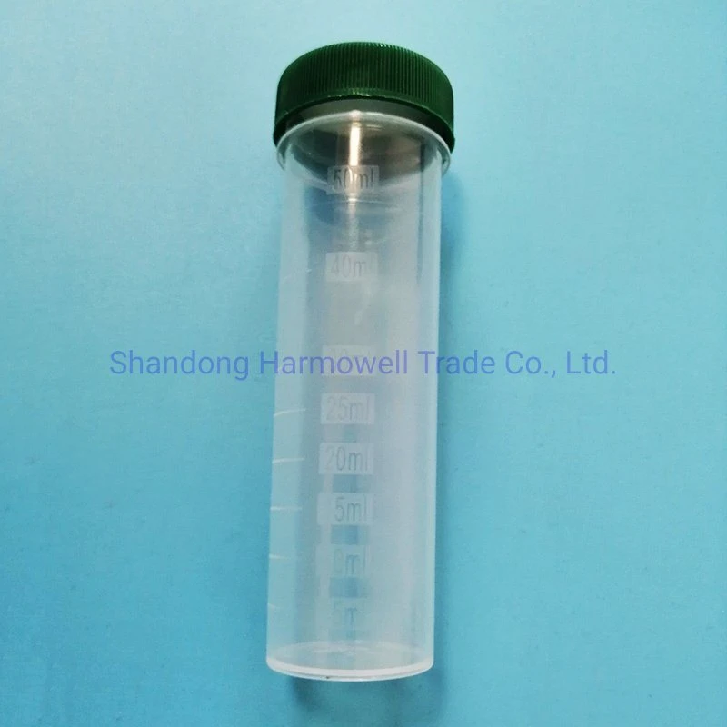 Factory Direct Chemistry Laboratory Supplies Flat Bottom Test Tube Bottles PP Test Tube with Screw Cover