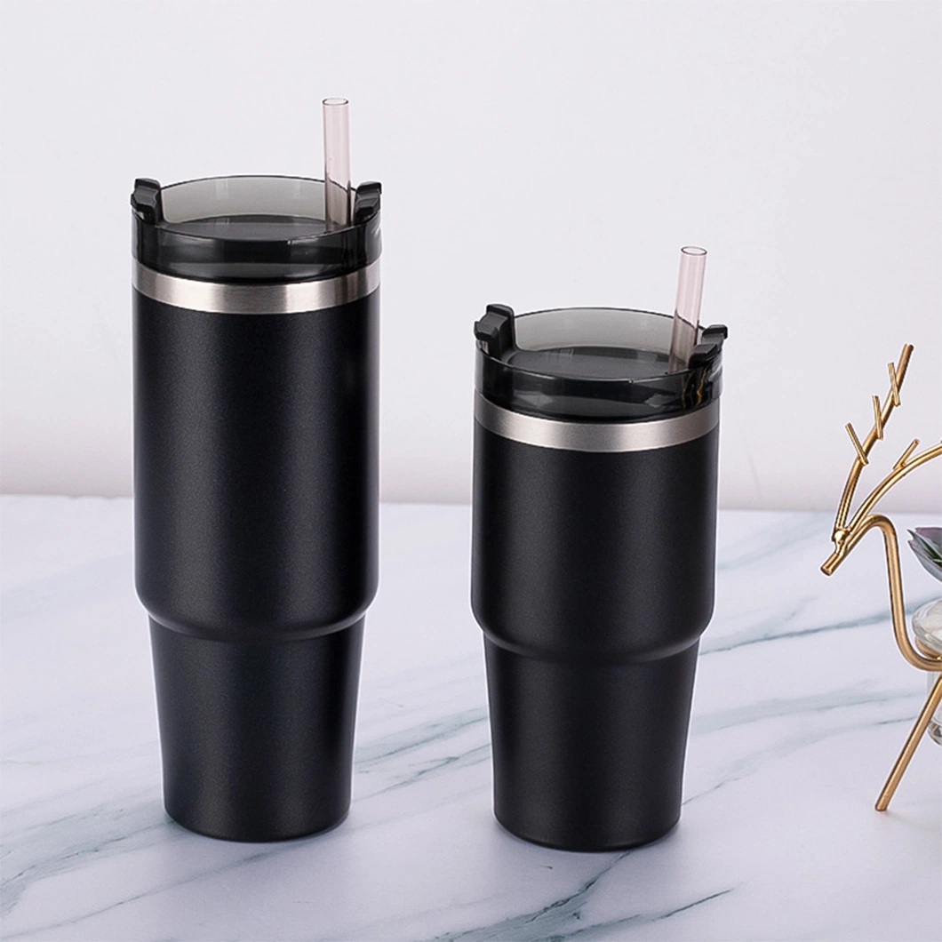 Sin BPA de acero inoxidable Tumbler Pintura Doble pared vacío aislado Taza de café con vaso de viaje con paja 20oz 30oz