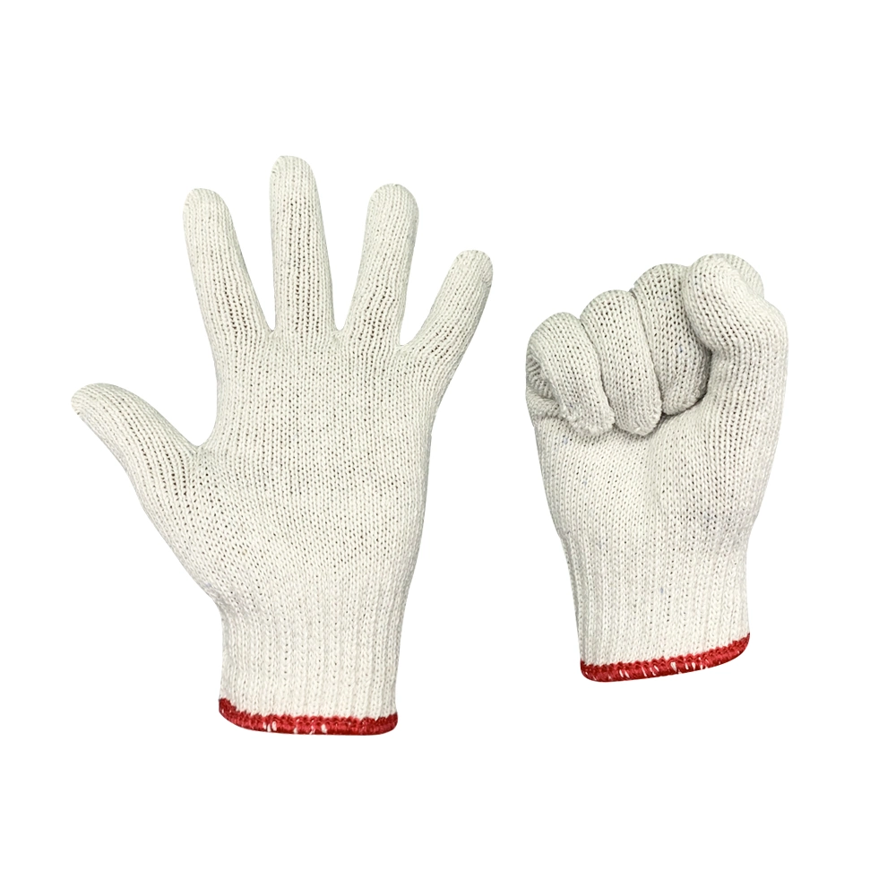 Prix de gros en Chine 7/10guage Gants de sécurité tricotés en coton blanc pour la construction/industrie/travail/protecteur