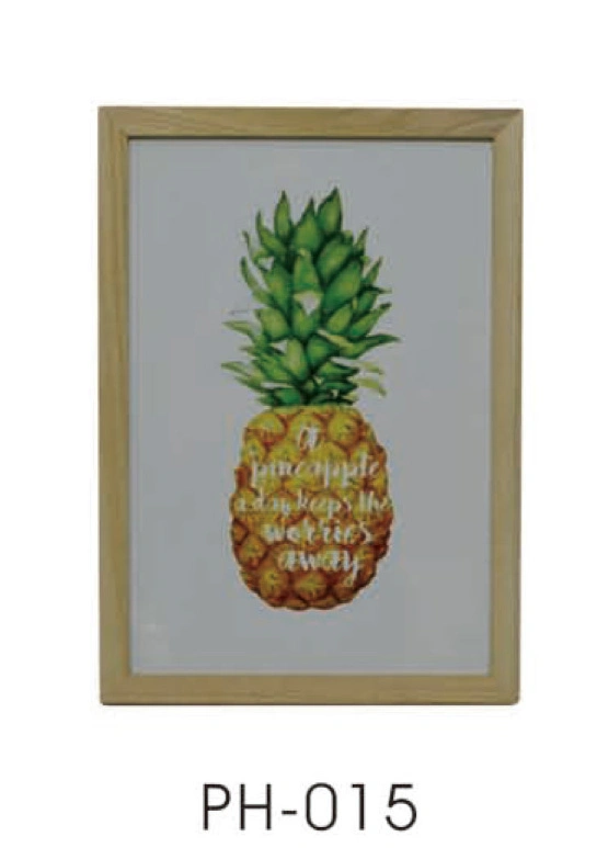 Pine Wood Single Picture Frame with Color label