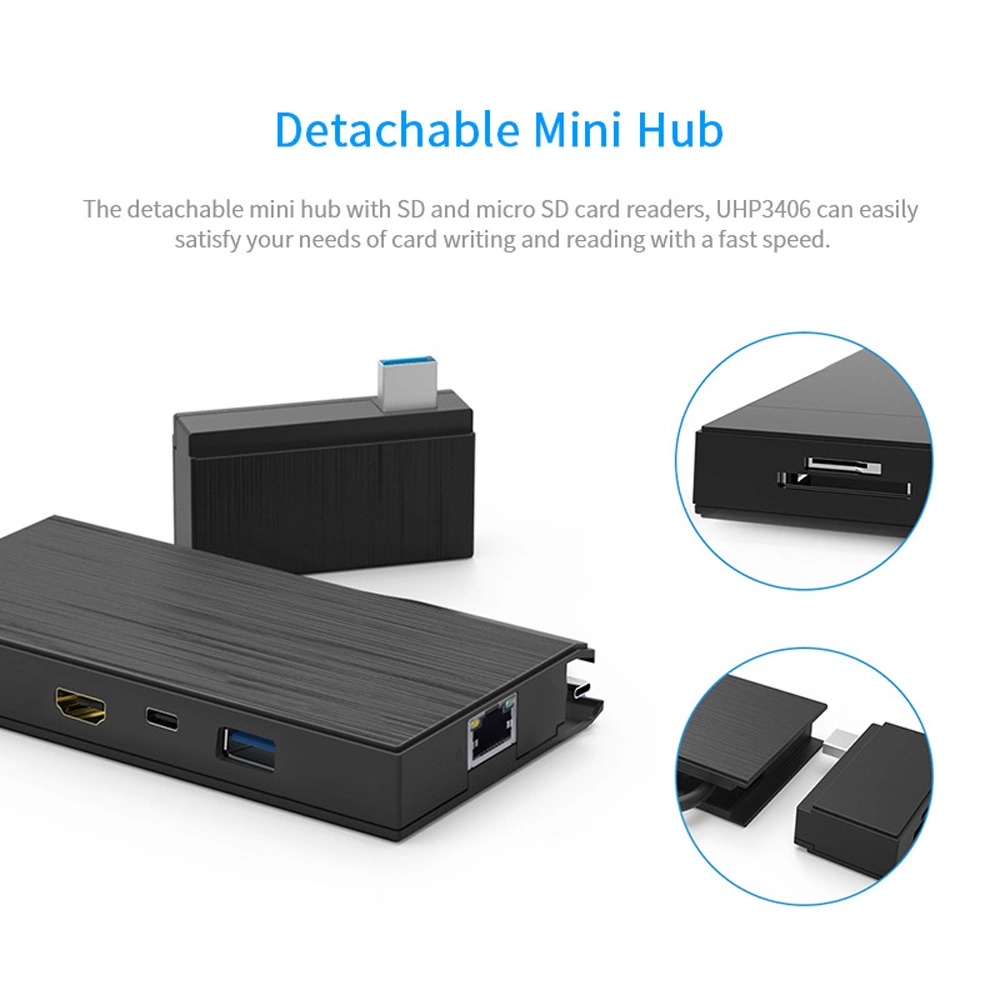 USB 3.1 Type C HDMI SD Gigabit Ethernet Mini Travel Dock