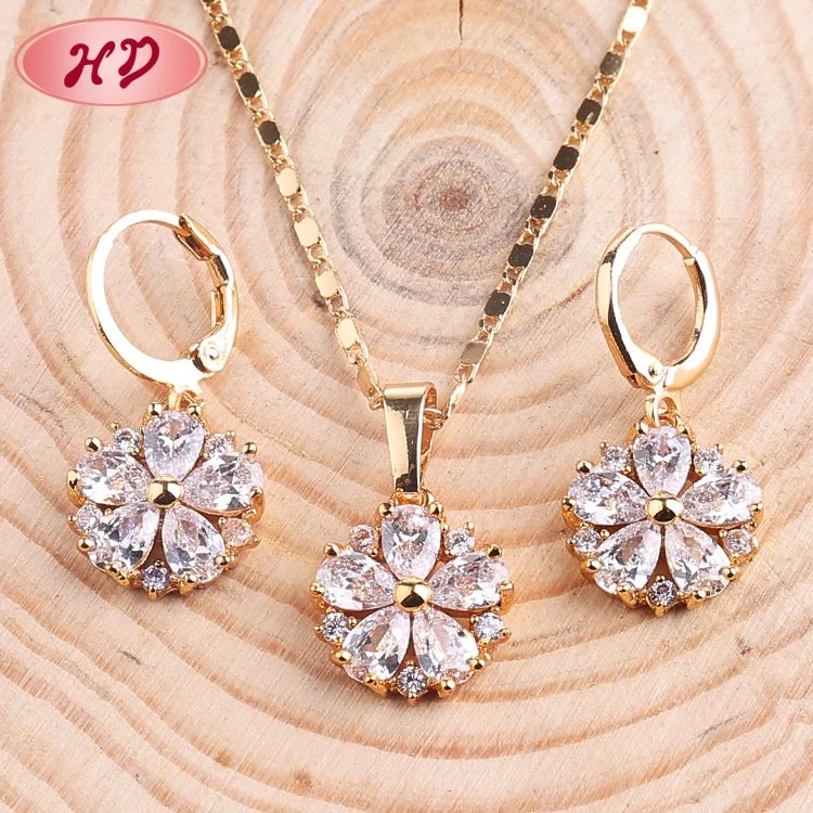 18K 14K Gold Jewellery Lady Model Dubai Wholesale/Supplier Women Jewelry Set