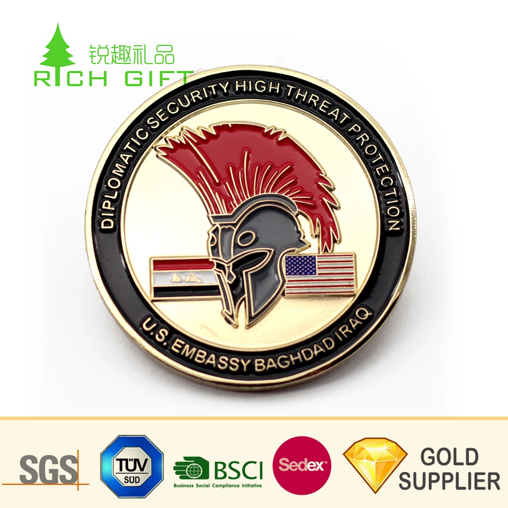 Golden Supplier China Custom Metal 3D Zinc Alloy Matt Gold Eagle Replica Coins for Sale