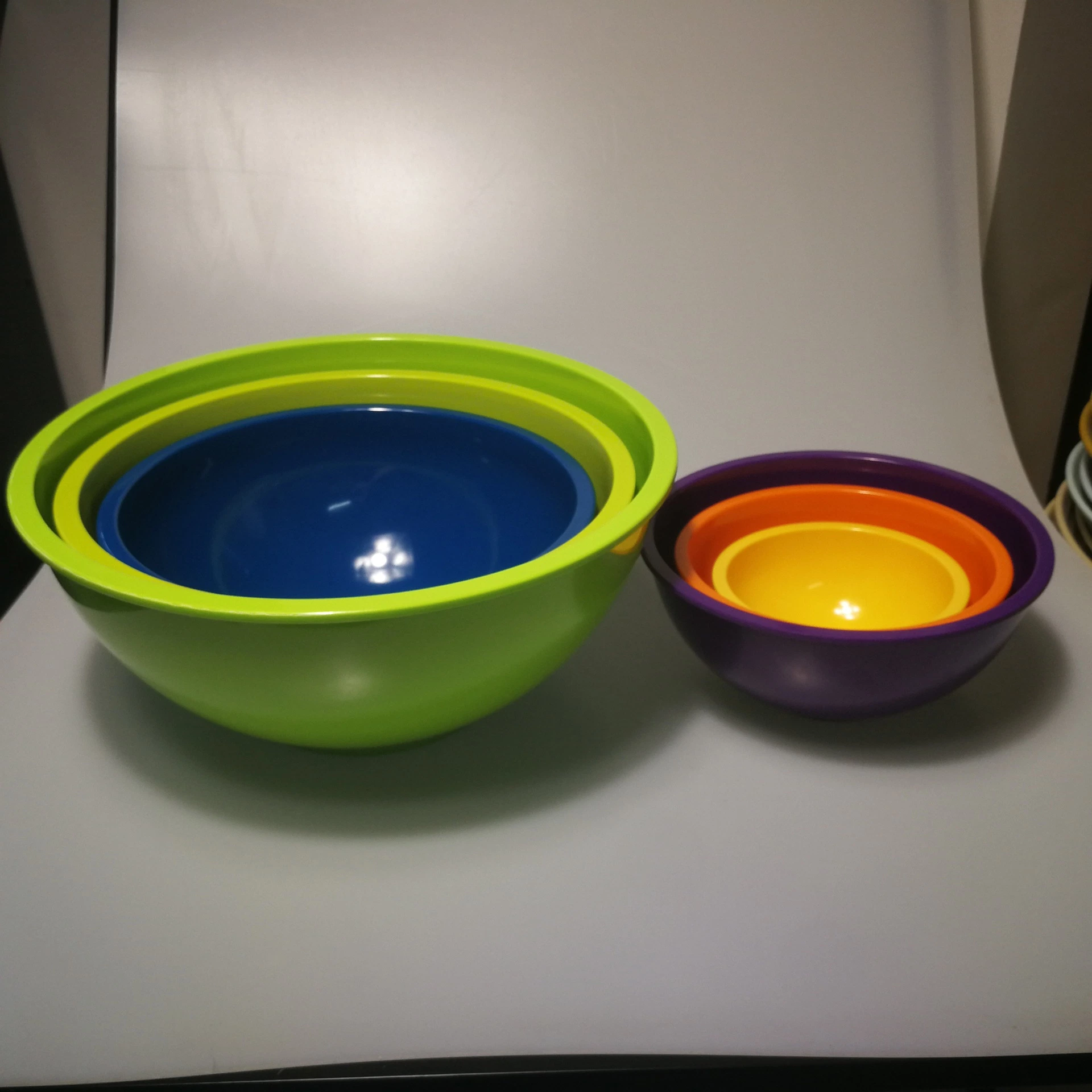 Wholesale/Supplier Custom Plastic Salad Mixing Bowl 6 Piece with Lid Melamine Mixing Bowl Set